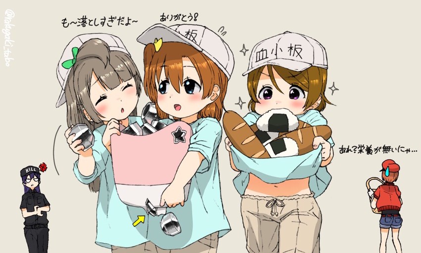 sonoda umi, minami kotori, kosaka honoka, hoshizora rin, koizumi hanayo, and 3 more (love live! and 2 more) drawn by turbo_engine_(rakugaki_tabo)