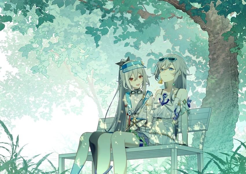 fu hua and herrscher of sentience (honkai and 1 more) drawn by saya_atang