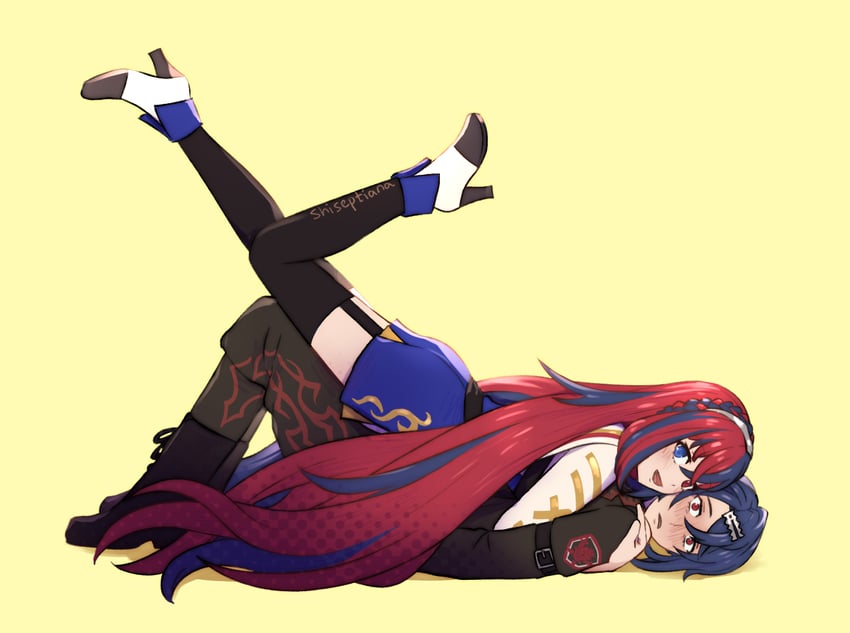 alcryst and female alear (fire emblem and 1 more) drawn by shiseptiana