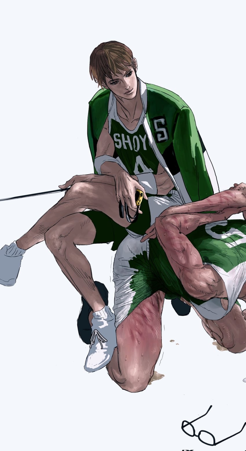 fujima kenji and hanagata touru (slam dunk) drawn by vzivwinter