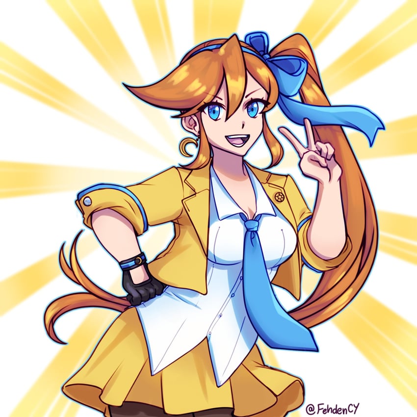 athena cykes (ace attorney and 1 more) drawn by fehden