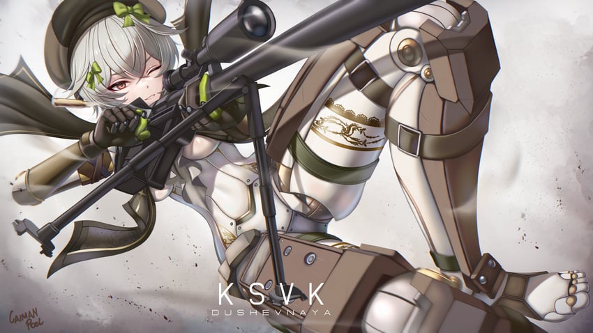 ksvk and dushevnaya (girls' frontline and 1 more) drawn by caiman_pool