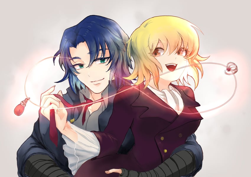 cagalli yula athha and athrun zala (gundam and 2 more) drawn by lunart1024