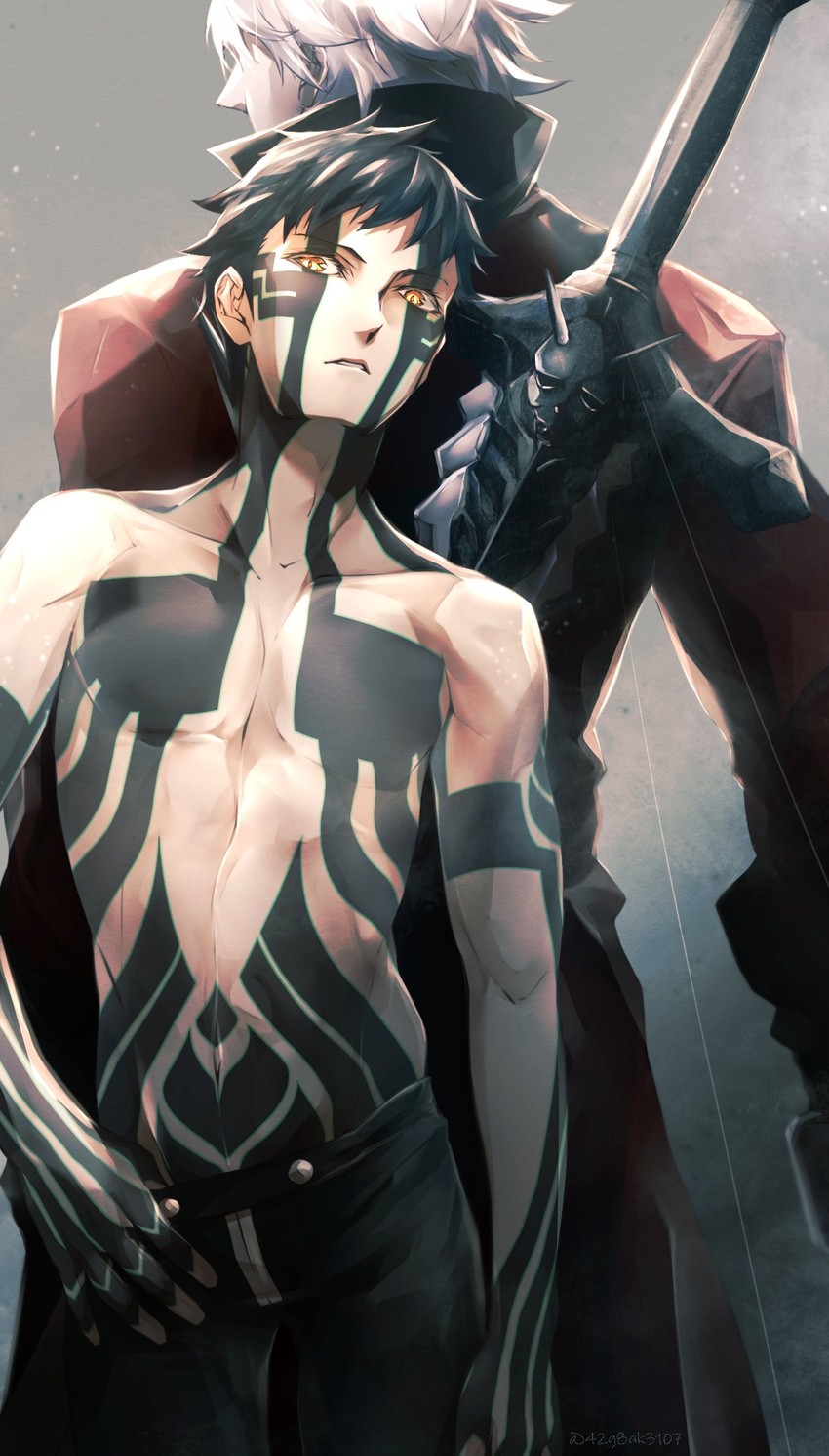 dante and demi-fiend (devil may cry and 2 more) drawn by kiriko_(42g8ak3107)
