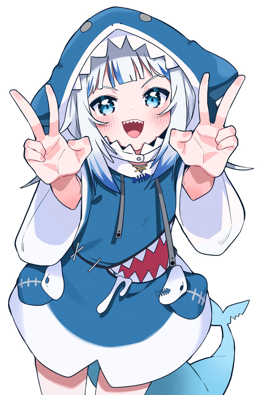 gawr gura (hololive and 1 more) drawn by tosyeo