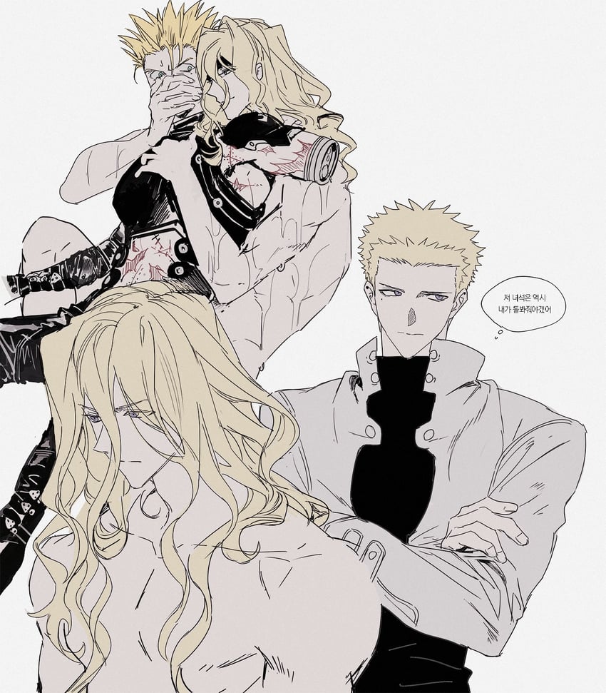 vash the stampede and millions knives (trigun and 1 more) drawn by citronplanet
