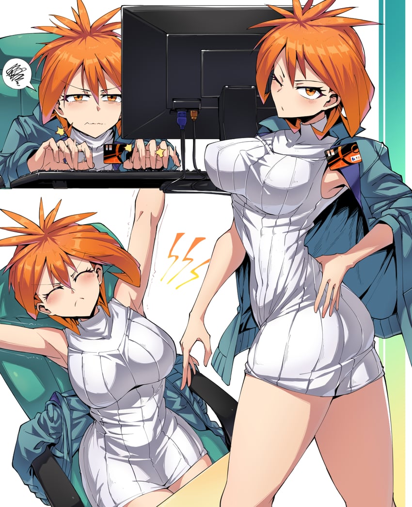 brigette (pokemon and 1 more) drawn by shimure_(460)