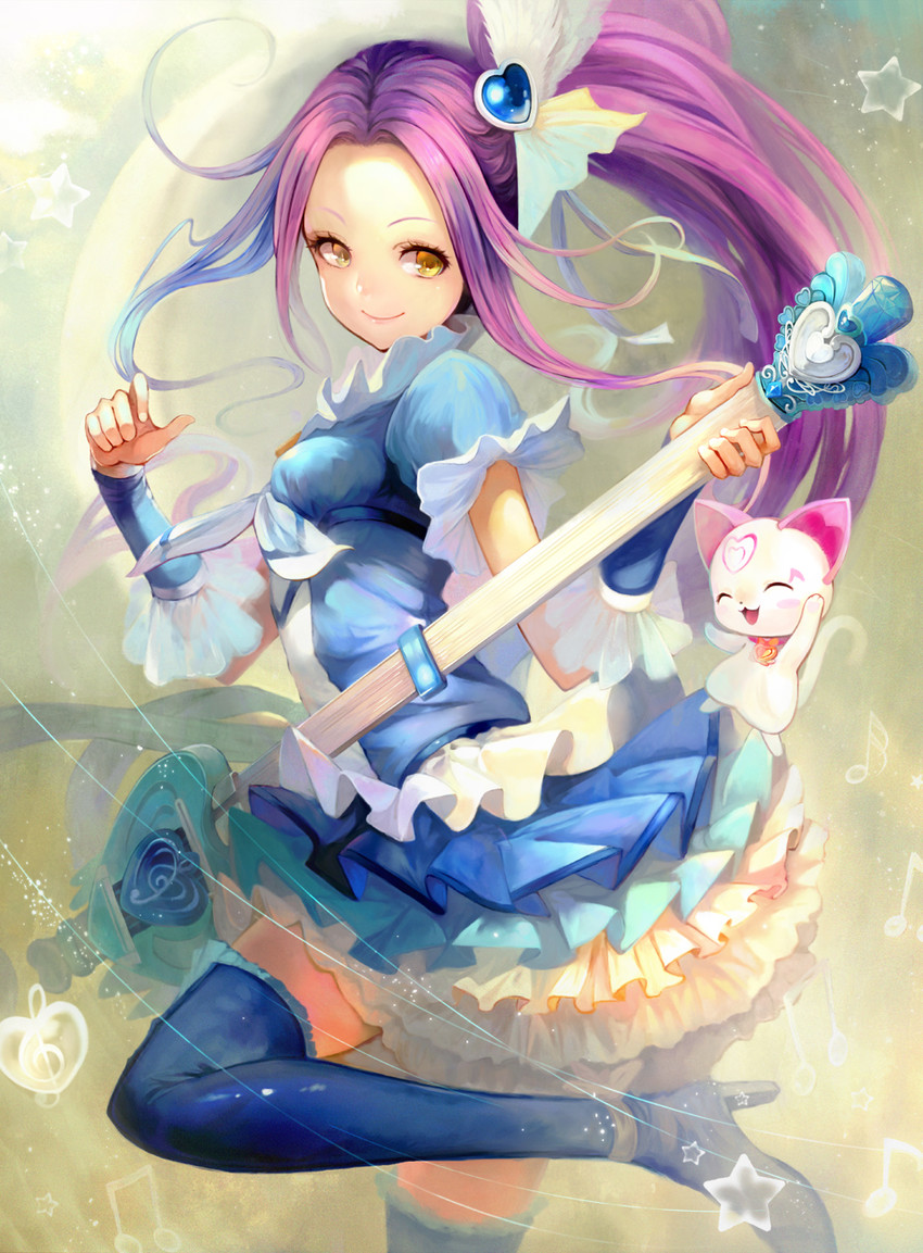 kurokawa eren, seiren, hummy, and cure beat (precure and 1 more) drawn by toromi_chuuka