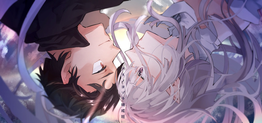 emilia and natsuki subaru (re:zero kara hajimeru isekai seikatsu and 1 more) drawn by shishamo_(jrm7383)