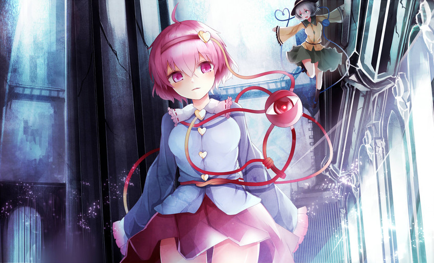 komeiji koishi and komeiji satori (touhou) drawn by chiruru96