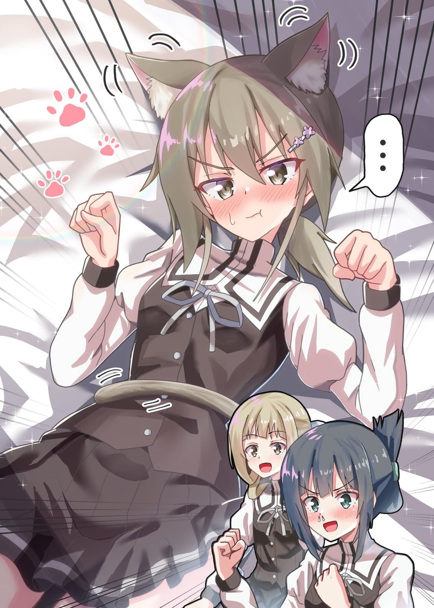 minowa gin, nogi sonoko, and washio sumi (yuusha de aru and 1 more) drawn by masamune_mino