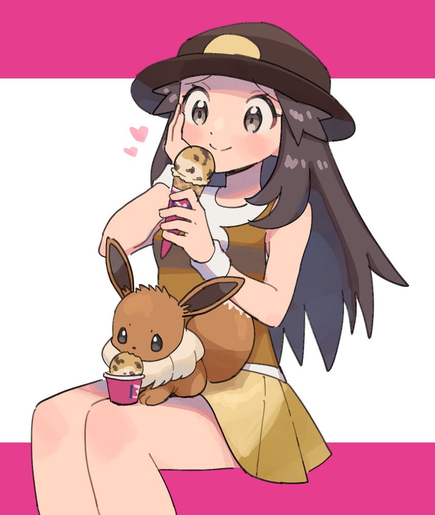 eevee and leaf (pokemon and 1 more) drawn by pumpkinpan