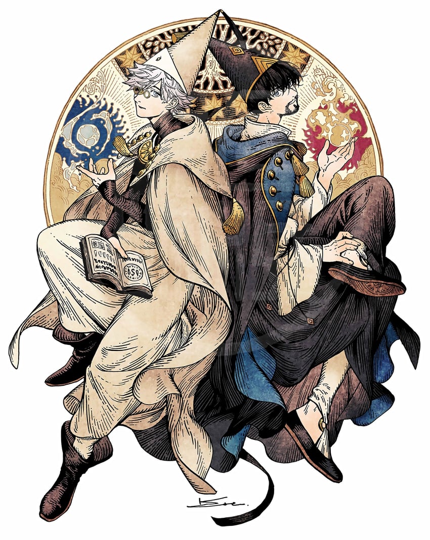 qifrey and olruggio (tongari boushi no atelier) drawn by shirahama_kamome