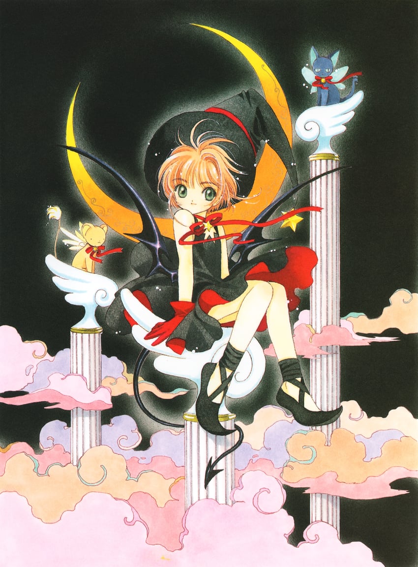 kinomoto sakura, kero, and spinel sun (cardcaptor sakura) drawn by clamp_(circle)