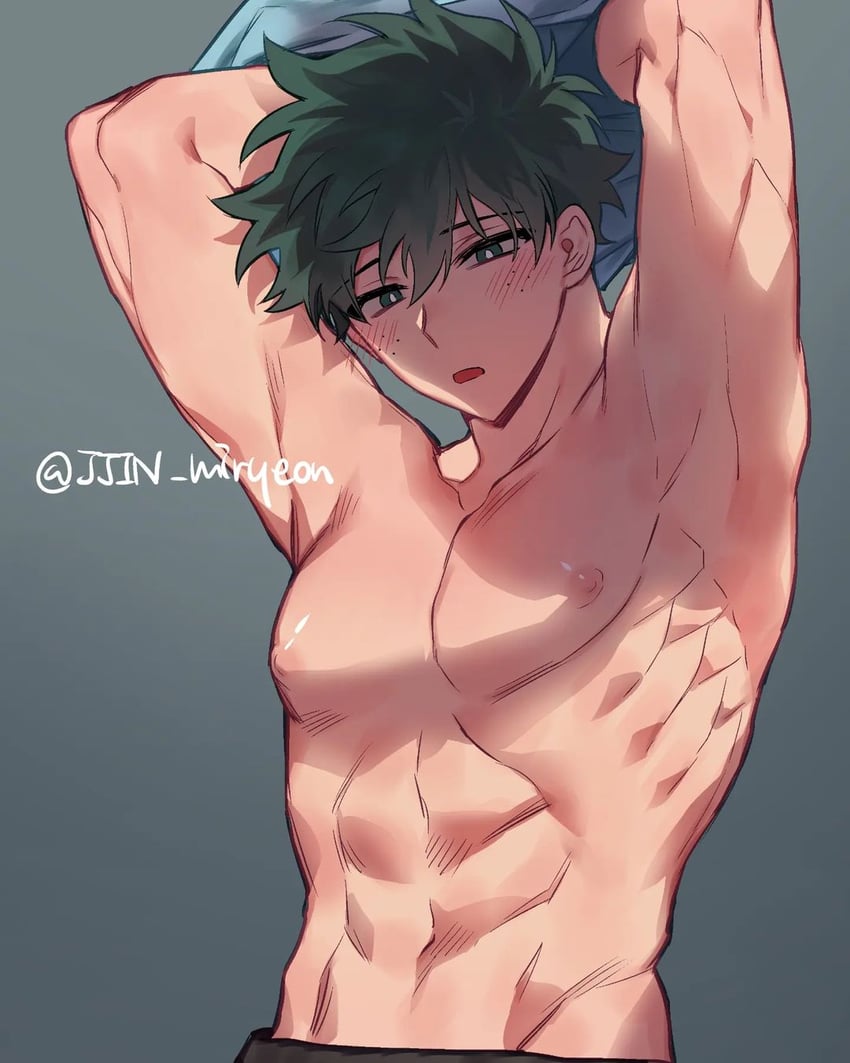 midoriya izuku (boku no hero academia) drawn by misa_(jjin_miryeon)
