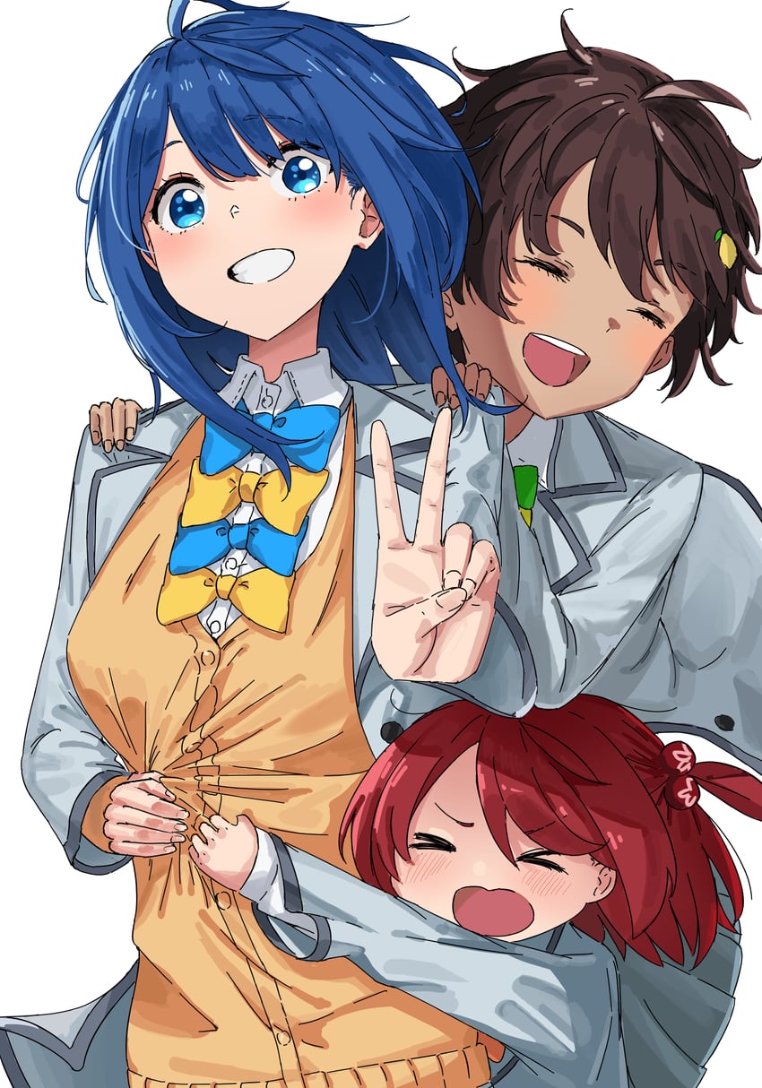 yanami anna, yakishio lemon, and komari chika (make heroine ga oo sugiru!) drawn by jyuunen-kun