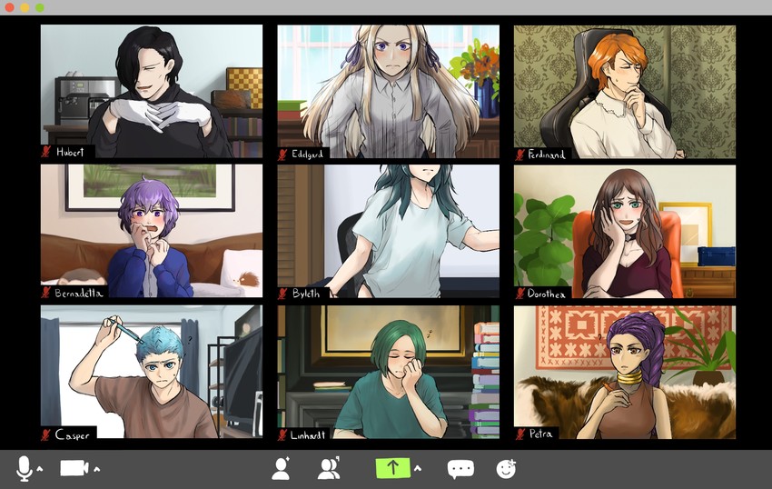 female byleth, edelgard von hresvelg, dorothea arnault, bernadetta von varley, petra macneary, and 4 more (fire emblem and 1 more) drawn by uma_(umacyann1)