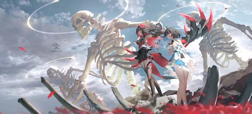 seele vollerei and seele (honkai and 1 more) drawn by ribao