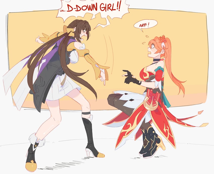sushang and guinaifen (honkai and 1 more) drawn by unfamousradish
