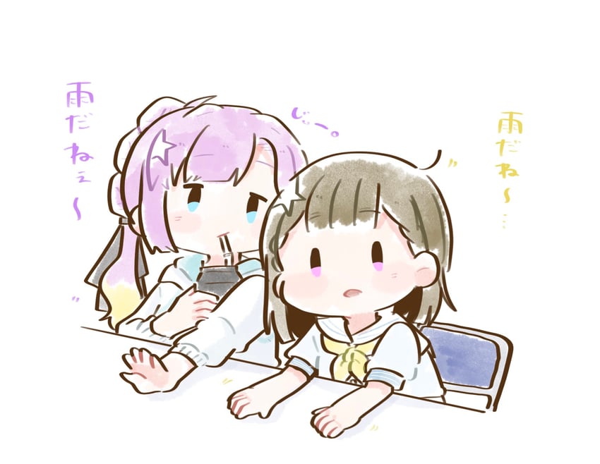 anyoji hime and kachimachi kosuzu (love live! and 1 more) drawn by gentaro_(g_teall)