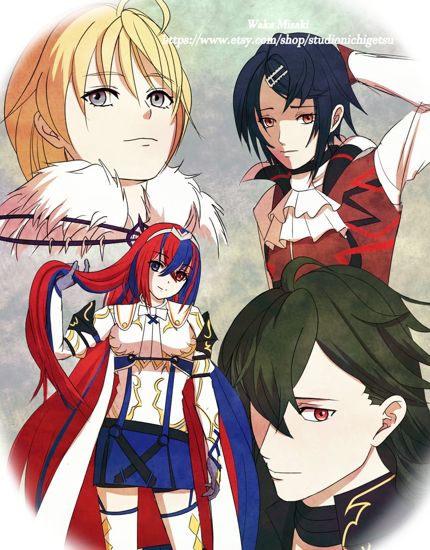 female alear, merrin, and gregory (fire emblem and 1 more) drawn by user_anzs2882