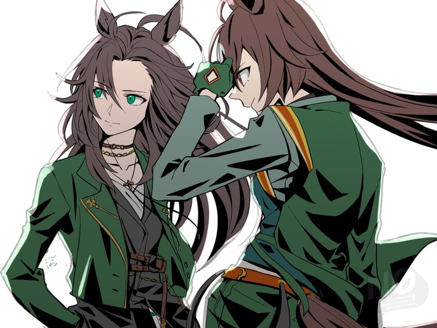 sirius symboli and speed symboli (umamusume) drawn by gogono_pan'ya
