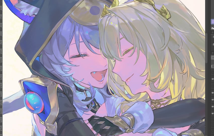 aglaea and cipher (honkai and 1 more) drawn by uuuuudc