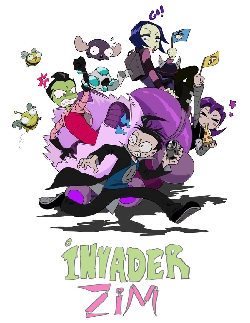 gir, gazlene membrane, dib, zim, tak, and 1 more (invader zim) drawn by crunchcontrol