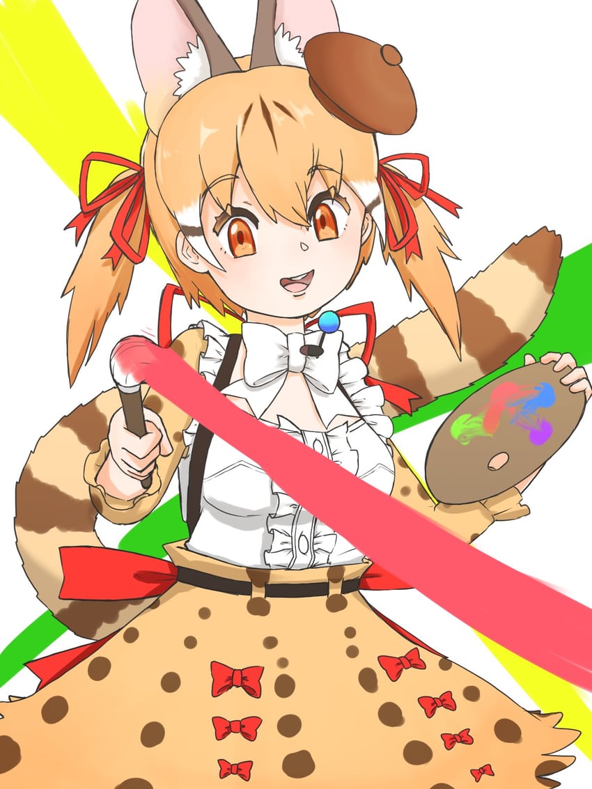 large-spotted genet (kemono friends and 1 more) drawn by y0whqzz8bkslezl