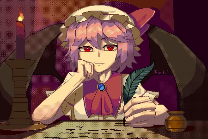 remilia scarlet (touhou and 1 more) drawn by vexkaf