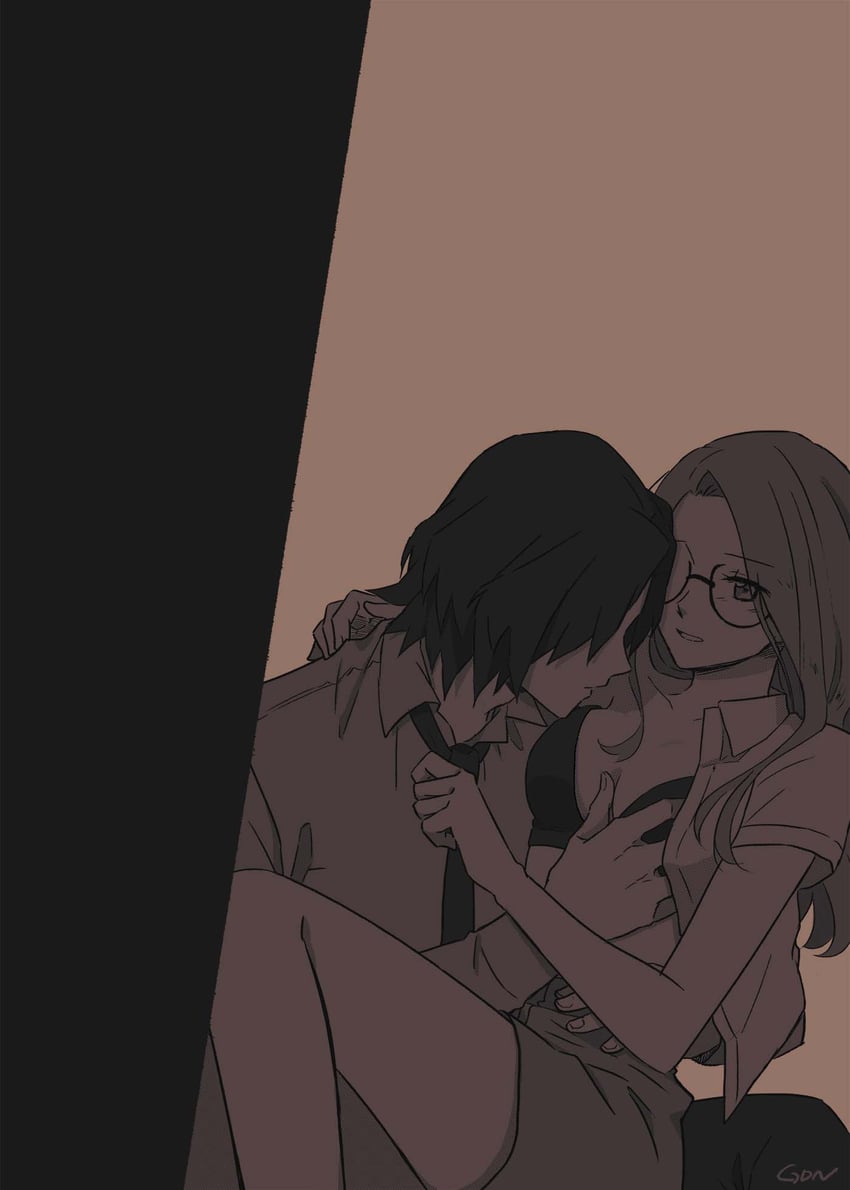 inoue miyako and ichijouji ken (digimon and 1 more) drawn by gdn0522