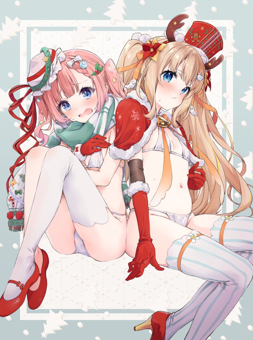watamiya ahiru and sirahosi awawa (varium) drawn by shirana_tamana