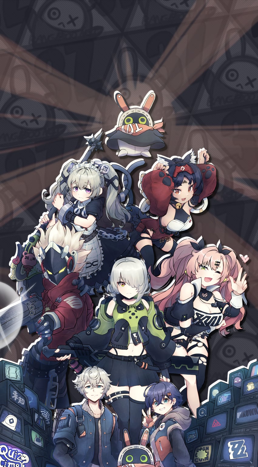 belle, wise, nicole demara, eous, anby demara, and 3 more (zenless zone zero) drawn by 99_chiri