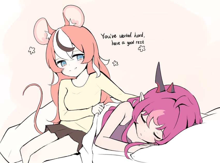 hakos baelz and irys (hololive and 1 more) drawn by namiorii