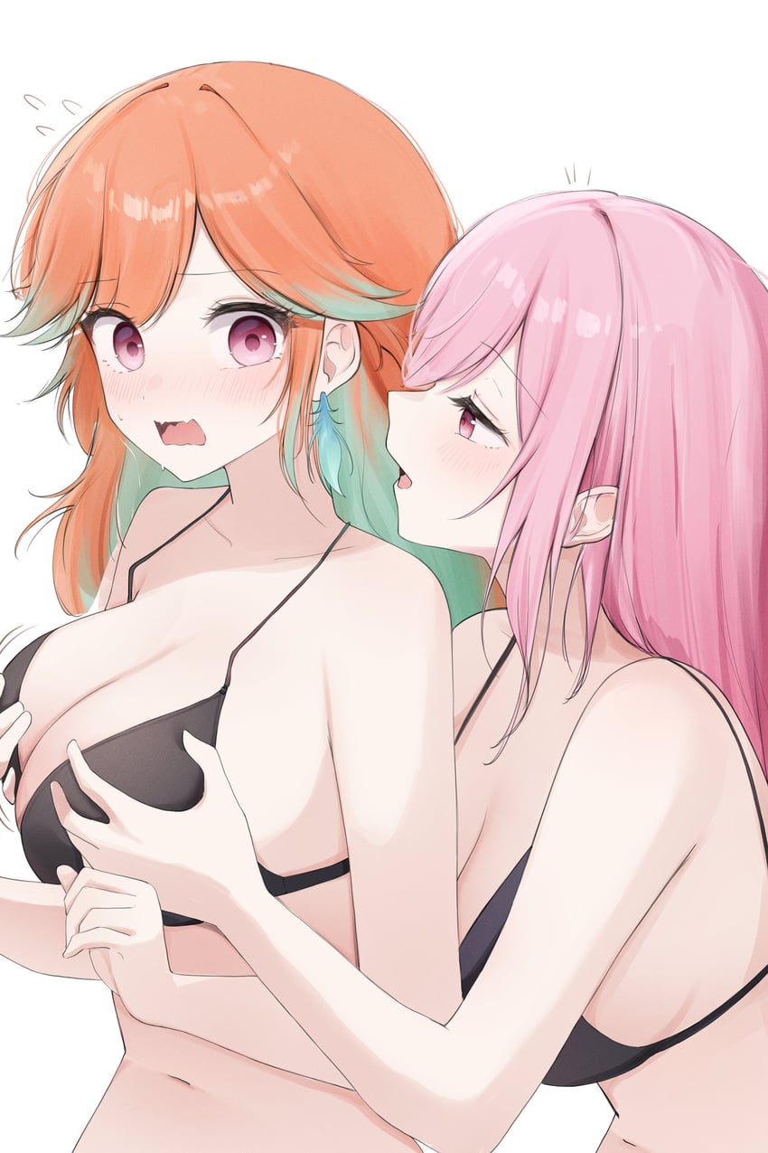 mori calliope and takanashi kiara (hololive and 1 more) drawn by yumiewuri