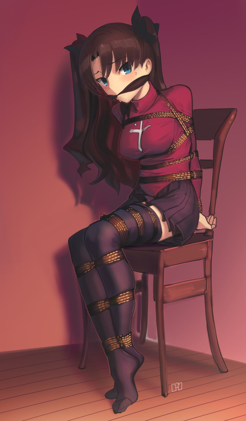 tohsaka rin (fate and 1 more) drawn by cad_(caddo)