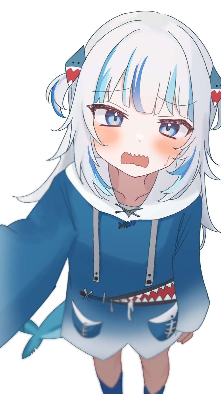 gawr gura (hololive and 1 more) drawn by yukimochi_(ykillust)