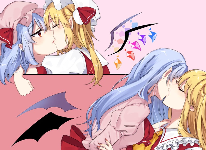 remilia scarlet and flandre scarlet (touhou) drawn by eringi_(rmrafrn)