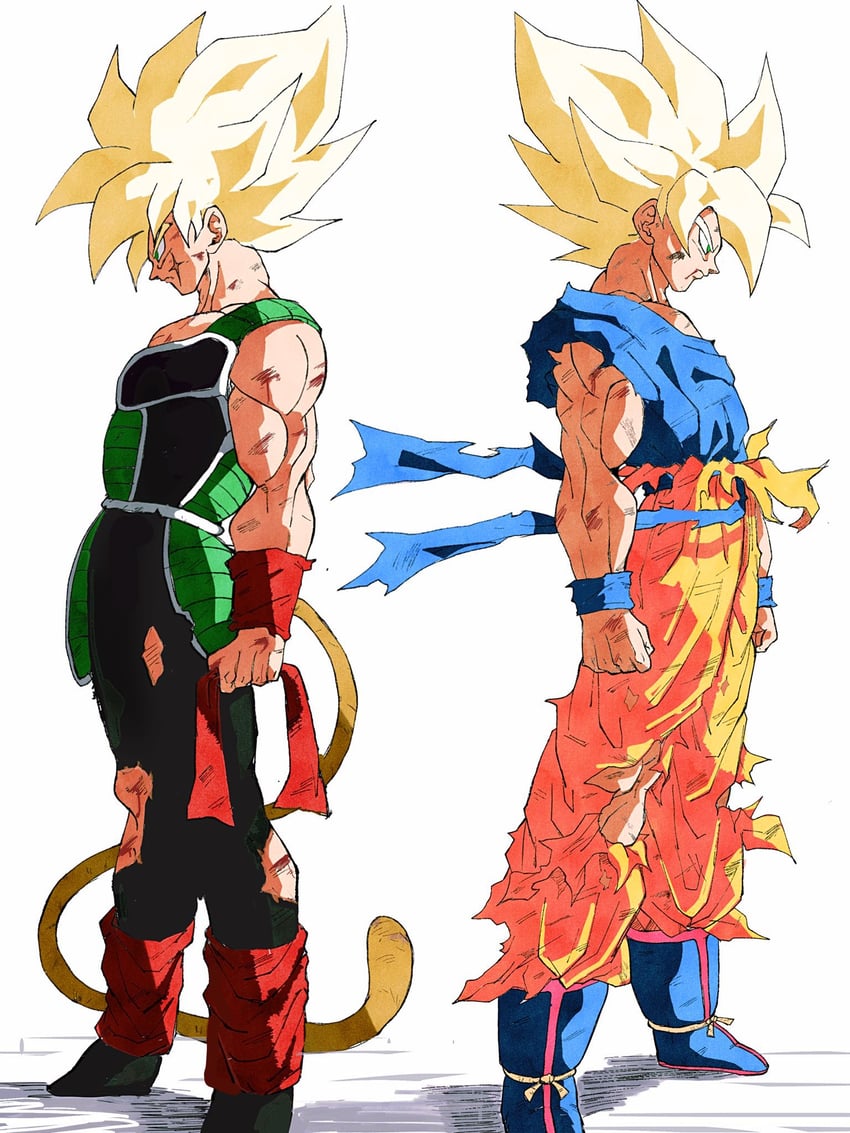 son goku and bardock (dragon ball and 1 more) drawn by pato007711