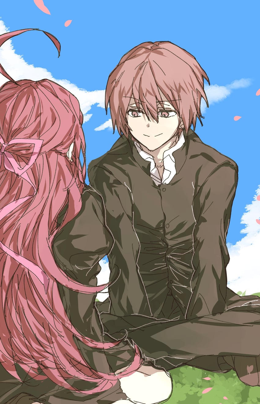 misakura rin and kusanagi naoya (sakura no uta) drawn by mydandeliongirl
