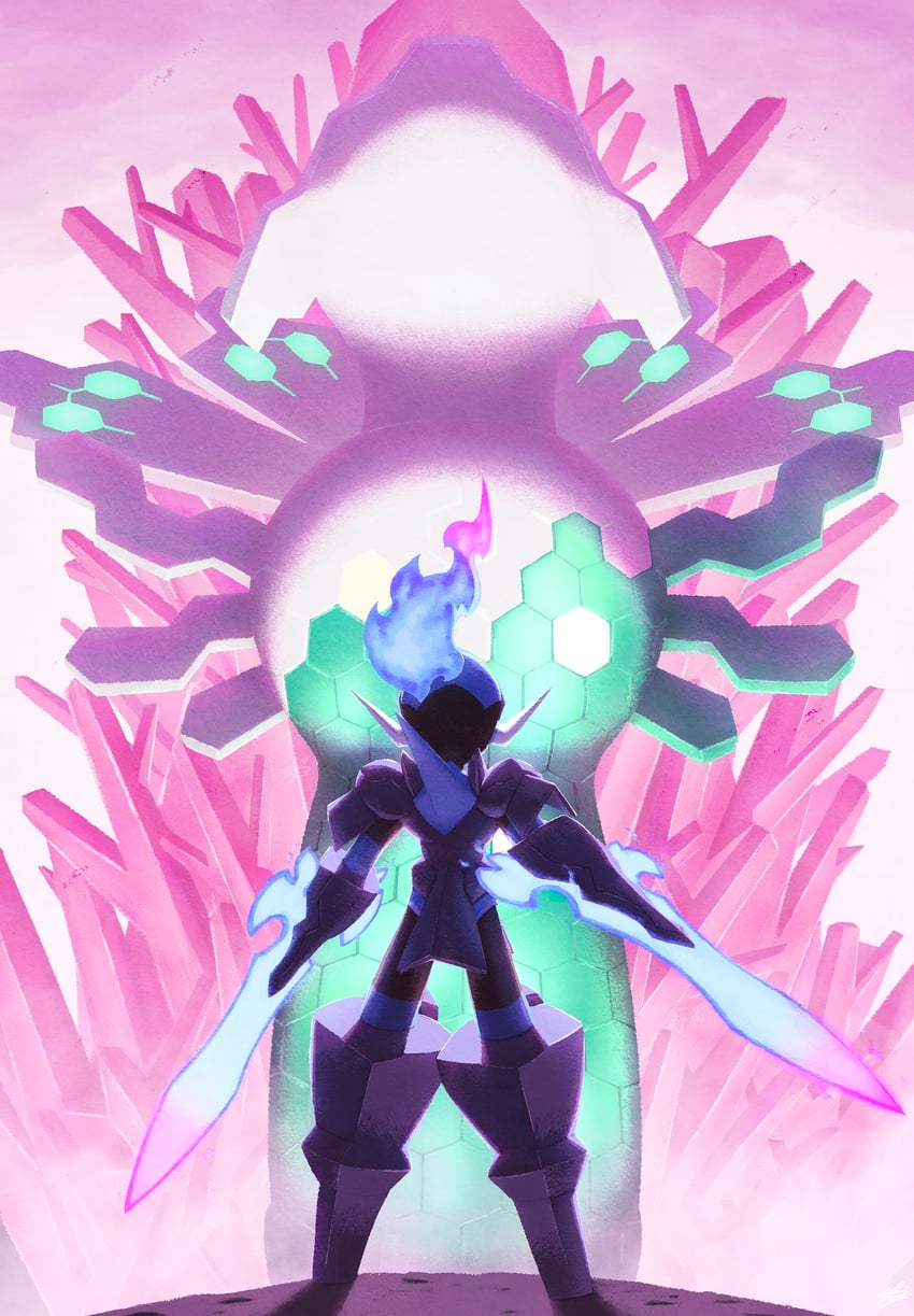 ceruledge and zygarde (pokemon and 1 more) drawn by ewokakukaede