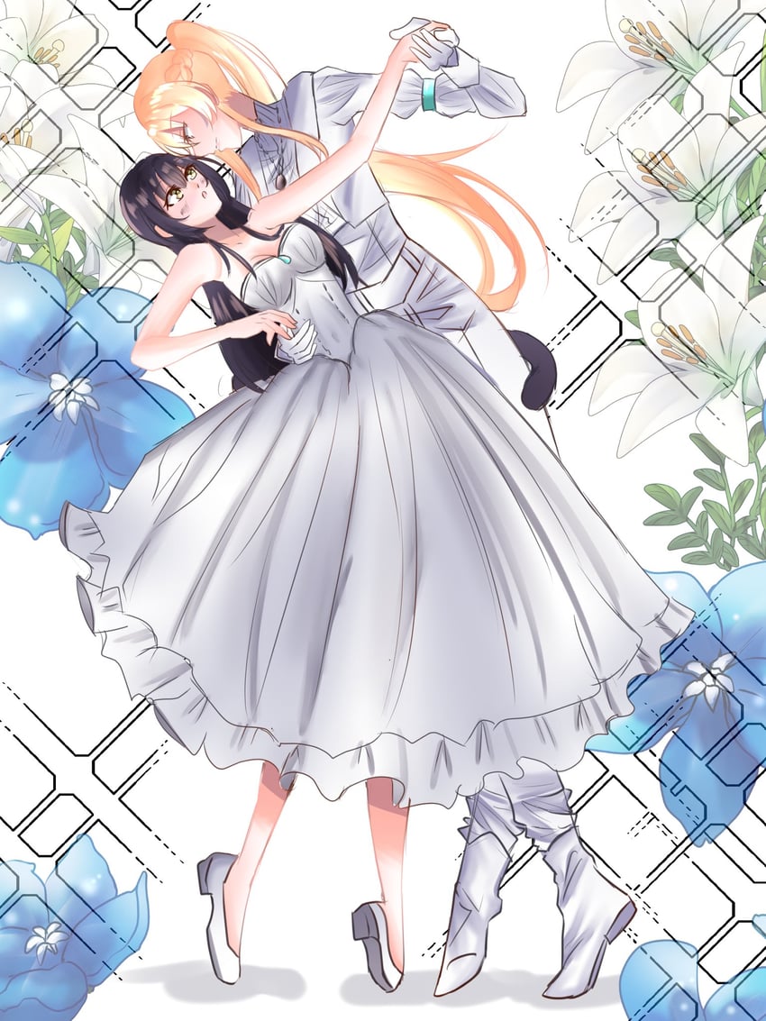asakura karen and toujou tsukasa (heaven burns red) drawn by tskrn