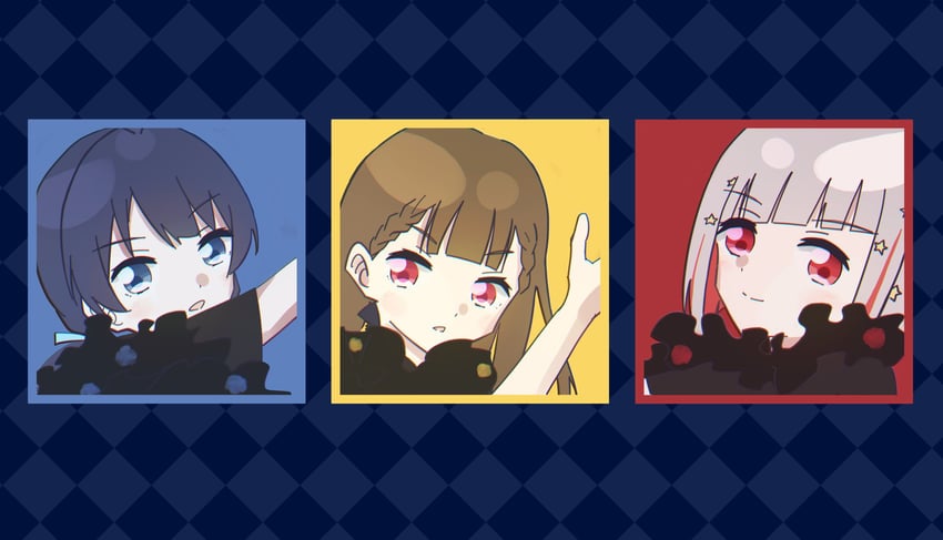 murano sayaka, yugiri tsuzuri, and kachimachi kosuzu (love live! and 1 more) drawn by magu_(cv_mgmgcup)