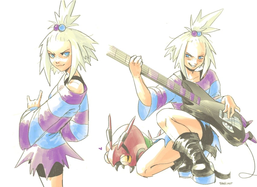roxie and venipede (pokemon and 1 more) drawn by skelinor
