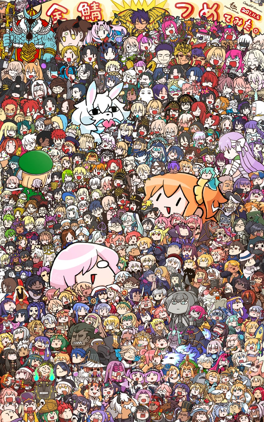 artoria pendragon, saber, mash kyrielight, fujimaru ritsuka, tamamo, and 291 more (fate and 1 more) drawn by bambi-pix and ono-yuzi