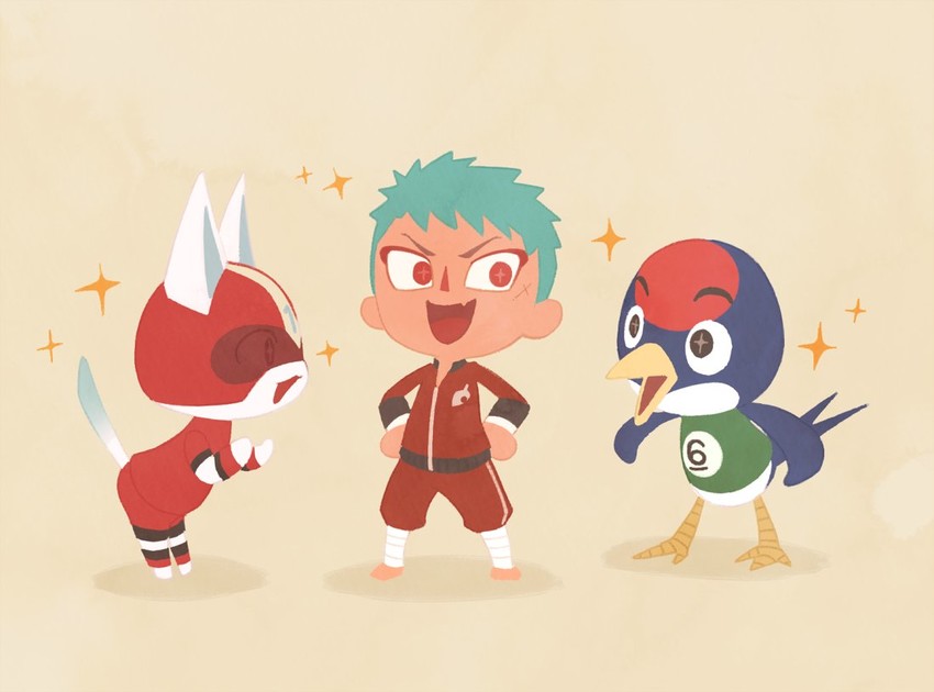 yamabushi kunihiro, kid cat, and jay (touken ranbu and 1 more) drawn by cafemoka-septro