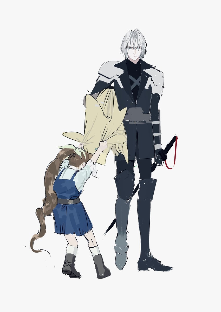 aerith gainsborough and sephiroth (final fantasy and 3 more) drawn by ming07312438