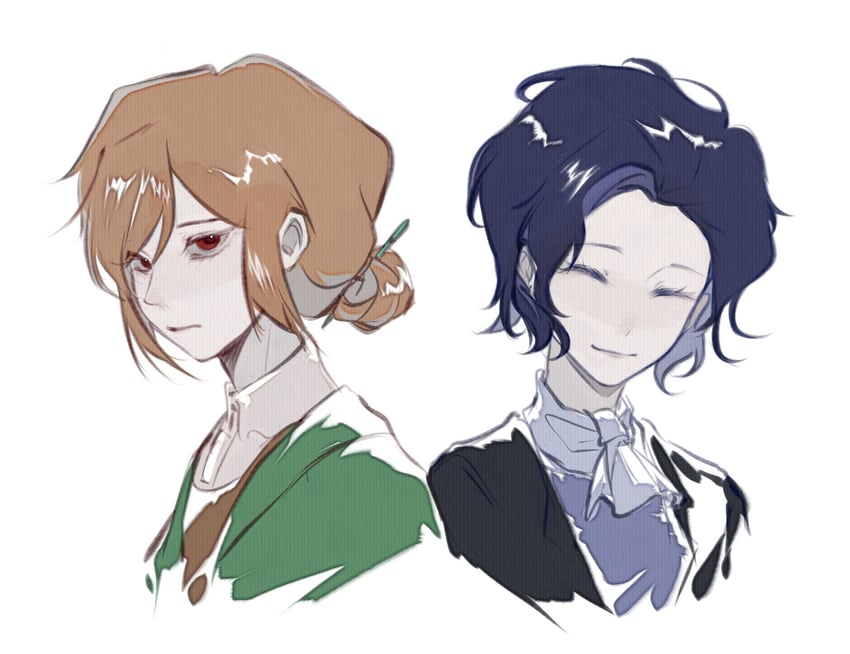 harada mutei and utsugi rangiri (saibou shinkyoku) drawn by hua_(qingmeiranshuangxue)