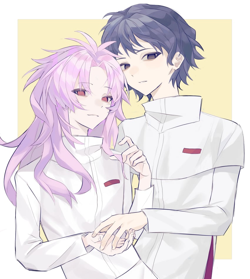 hatsutori hajime and utsugi noriyuki (saibou shinkyoku) drawn by kymzn