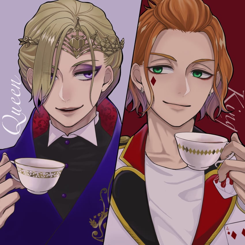 vil schoenheit and cater diamond (twisted wonderland) drawn by ukichan12011